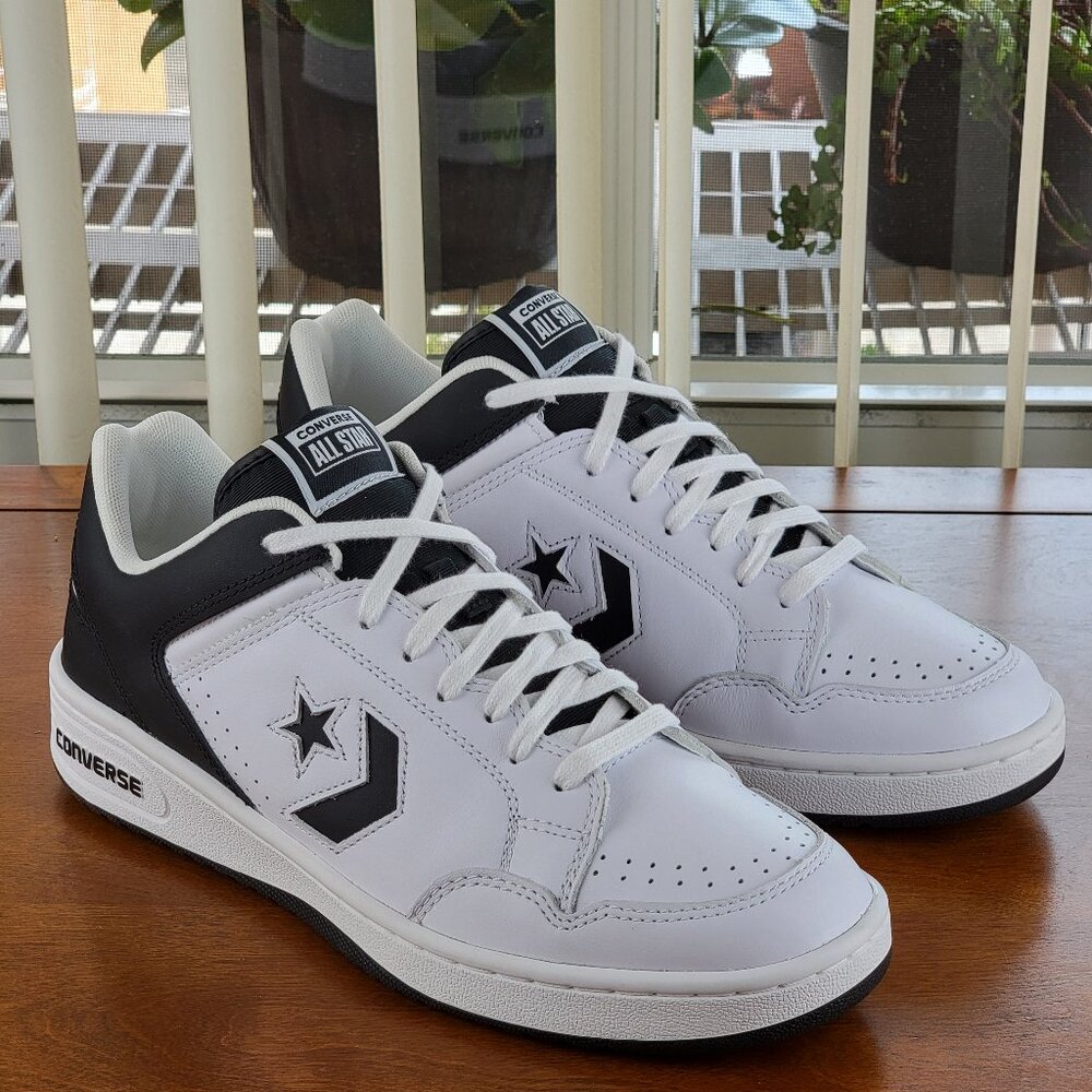 Converse Weapon Ox Leather A10203C White / Black Sizes 10.5 - 11 Men's Sneakers